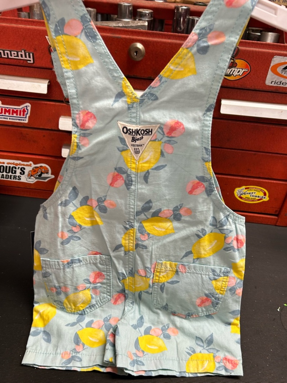 OshKosh B'gosh Kids Lemon Print Overalls - 2T - Picture 2 of 3